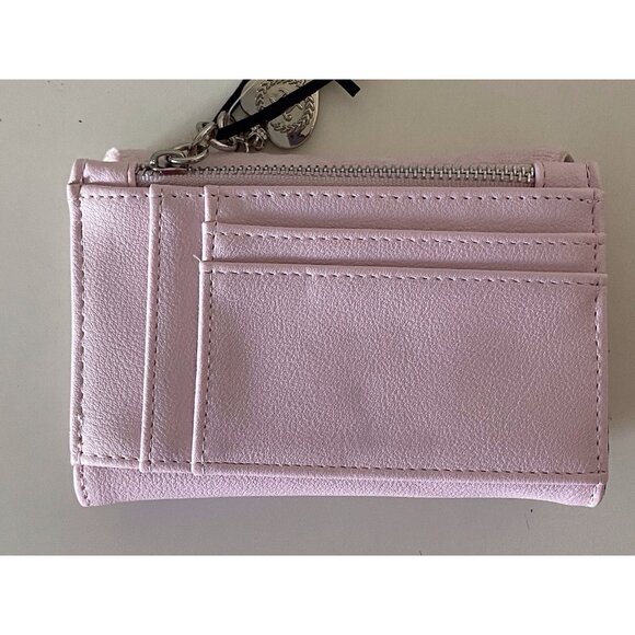 JUICY COUTURE GIRLIE ROYALTY Double Sided Trifold Wallet Chiffon Pink NEW - Picture 4 of 11